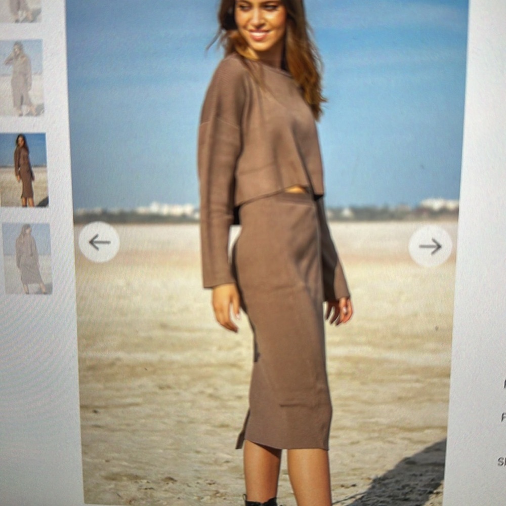 Revolve SNDYS Cece knit skirt and crop top - Picture 12 of 12